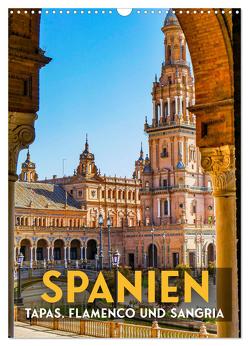 Spanien – Tapas, Flamenco und Sangria (Wandkalender 2024 DIN A3 hoch), CALVENDO Monatskalender von SF,  SF