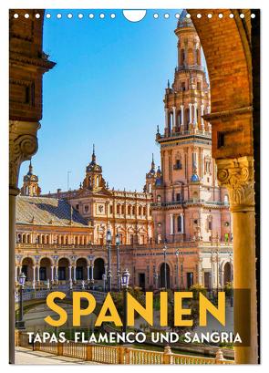 Spanien – Tapas, Flamenco und Sangria (Wandkalender 2024 DIN A4 hoch), CALVENDO Monatskalender von SF,  SF