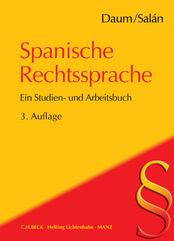 Spanische Rechtssprache von Daum,  Ulrich, Salán Garcia,  María Engracia