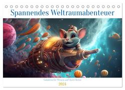 Spannendes Weltraumabenteuer (Tischkalender 2024 DIN A5 quer), CALVENDO Monatskalender von Schmidt,  Tim