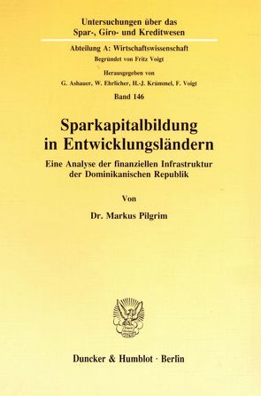 Sparkapitalbildung in Entwicklungsländern. von Pilgrim,  Markus