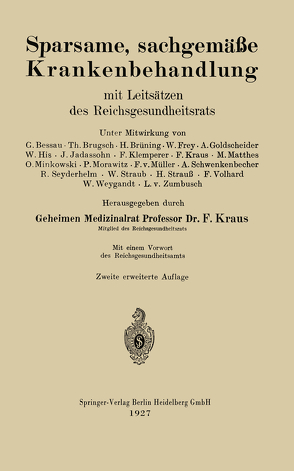 Sparsame, sachgemäße Krankenbehandlung von Kraus,  Friedrich