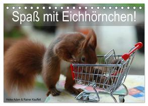 Spaß mit Eichhörnchen! (Tischkalender 2024 DIN A5 quer), CALVENDO Monatskalender von Adam,  Heike