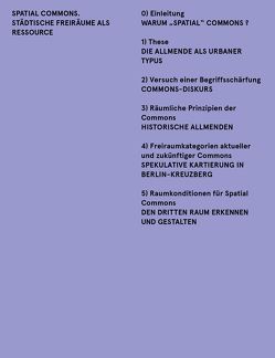 Spatial Commons. Städtische Freiräume als Ressource von Kaspar,  Anita, Klever,  Paul, Klotz,  Steffen, Pappert,  Lukas, Pelger,  Dagmar, Schulze,  Jens, Stollmann,  Jörg