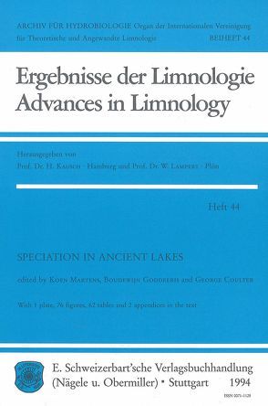 Speciation in ancient Lakes von Cutler,  George, Goddeeris,  Boudewijn, Marten,  Koen