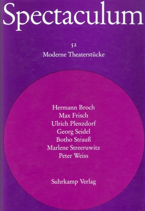 Spectaculum 52 von Broch,  Hermann, Frisch,  Max, Plenzdorf,  Ulrich, Seidel,  Georg, Strauß,  Botho, Streeruwitz,  Marlene