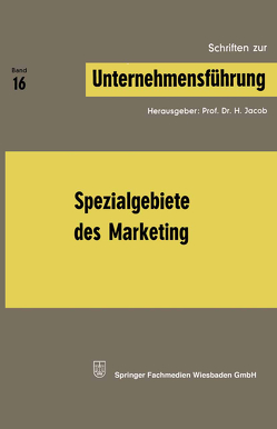 Spezialgebiete des Marketing von Jacob,  Prof. Dr. H.