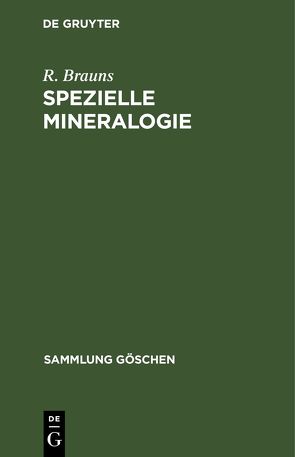 Spezielle Mineralogie von Brauns,  R., Chudoba,  Karl F.