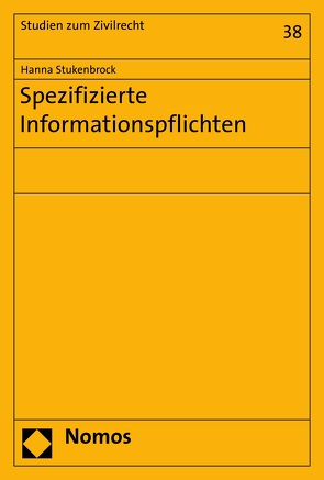 Spezifizierte Informationspflichten von Stukenbrock,  Hanna