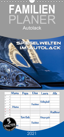 Spiegelwelten im Autolack – Familienplaner hoch (Wandkalender 2021 , 21 cm x 45 cm, hoch) von Braun,  Werner