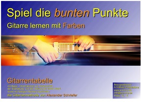 Spiel die bunten Punkte / Gitarrentabelle Bund 0 – 16 von Schriefer,  Alexander