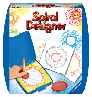 Ravensburger Spiral-Designer Mini 29708, Zeichnen lernen für Kinder ab 6 Jahren, Kreatives Zeichen-Set mit Mandala-Schablone für farbenfrohe Spiralbilder und Mandalas