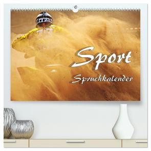 Sport Spruchkalender (hochwertiger Premium Wandkalender 2024 DIN A2 quer), Kunstdruck in Hochglanz von Brunner-Klaus,  Liselotte