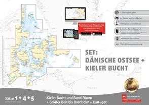 Sportbootkarten Satz 1, 4 und 5 Set: Dänische Ostsee und Kieler Bucht (Ausgabe 2022)