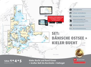 Sportbootkarten Satz 1, 4 und 5 Set: Dänische Ostsee und Kieler Bucht (Ausgabe 2023)