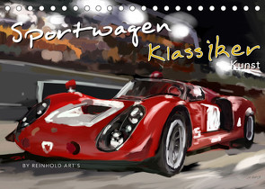 Sportwagen Klassiker Kunst (Tischkalender 2023 DIN A5 quer) von Autodisegno,  Reinhold