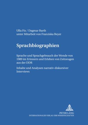 Sprachbiographien von Barth,  Dagmar, Fix,  Ulla