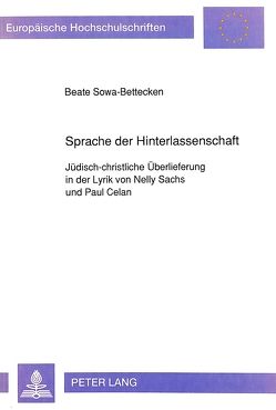 Sprache der Hinterlassenschaft von Sowa-Bettecken,  Beate