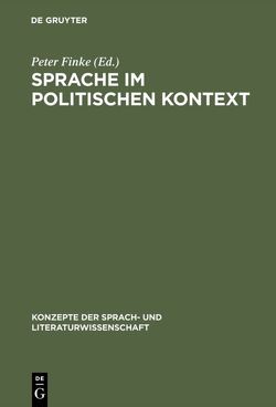 Sprache im politischen Kontext von Finke,  Peter