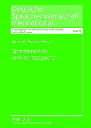 Sprachenpolitik und Rechtssprache von Moraldo,  Sandro