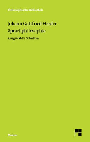 Sprachphilosophie von Heintel,  Erich, Herder,  Johann Gottfried, Zeuch,  Ulrike