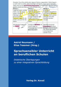 Sprachsensibler Unterricht an beruflichen Schulen von Neumann,  Astrid, Tessmer,  Elisa