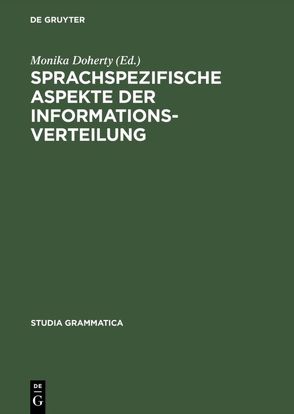 Sprachspezifische Aspekte der Informationsverteilung von Doherty,  Monika