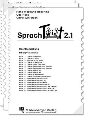 Sprachtwist. Lesen – Spannen – Kontrollieren / 2. Schuljahr: Arbeitskarten mit Selbstkontrolle für Deutsch: 3 Arbeitskartenprogramme mit je 18 Karten von Heberling,  Wolfgang, Roos,  Udo, Wintersohl,  Ulrike