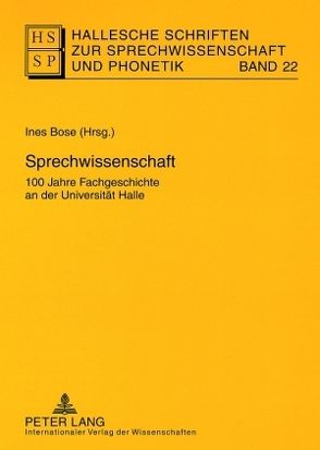 Sprechwissenschaft von Bose,  Ines