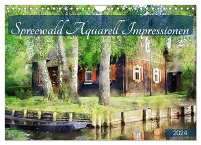 Spreewald Aquarell Impressionen (Wandkalender 2024 DIN A4 quer), CALVENDO Monatskalender von Frost,  Anja