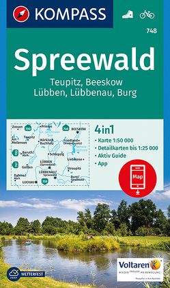 KOMPASS Wanderkarte Spreewald, Teupitz, Beeskow, Lübben, Lübbenau, Burg von KOMPASS-Karten GmbH