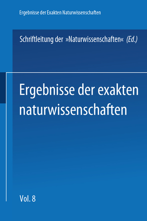 Springer Tracts in Modern Physics 8 von SCHRIFTLEITUNG DER NATURWISSENSCHAFTEN