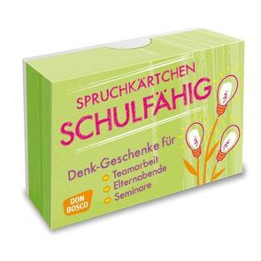 Spruchkärtchen Schulfähig von Fell,  Helga