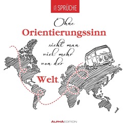 Sprüche 2024 – Broschürenkalender 30×30 cm (30×60 geöffnet) – Kalender mit Platz für Notizen – lustige Sprüche – Bildkalender – Wandkalender