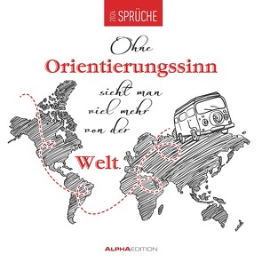 Sprüche 2024 – Broschürenkalender 30×30 cm (30×60 geöffnet) – Kalender mit Platz für Notizen – lustige Sprüche – Bildkalender – Wandkalender