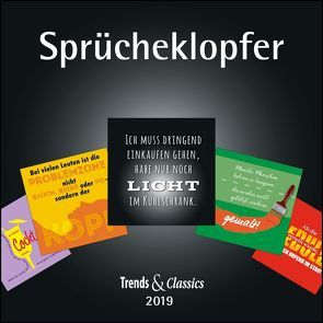 Sprücheklopfer 2019 – Coole Sprüche als Broschürenkalender – Wandkalender – mit herausnehmbarem Poster – Format 30 x 30 cm von DUMONT Kalenderverlag