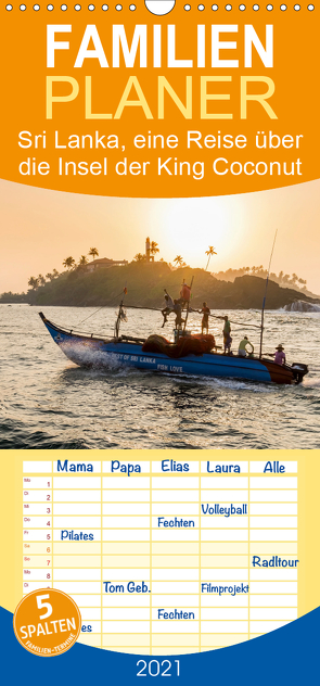 Sri Lanka, eine Reise über die Insel der King Coconut – Familienplaner hoch (Wandkalender 2021 , 21 cm x 45 cm, hoch) von wüstenhagen photography,  mo