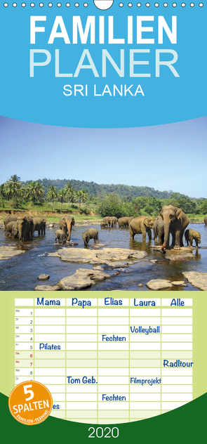 Sri Lanka – Familienplaner hoch (Wandkalender 2020 , 21 cm x 45 cm, hoch) von Rasch,  Clemens