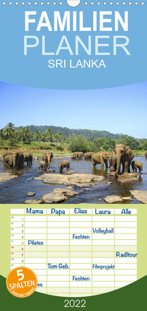 Familienplaner Sri Lanka (Wandkalender 2022 , 21 cm x 45 cm, hoch) von Rasch,  Clemens