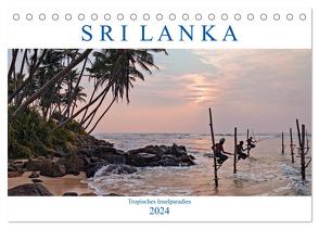 Sri Lanka, tropisches Inselparadies (Tischkalender 2024 DIN A5 quer), CALVENDO Monatskalender von Kruse,  Joana