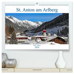 St. Anton am Arlberg (hochwertiger Premium Wandkalender 2024 DIN A2 quer), Kunstdruck in Hochglanz von Eppele,  Klaus