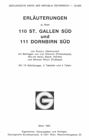 St. Gallen Süd und Dornbirn Süd von Draxler,  Ilse, Krieg,  Walter, Oberhauser,  Rudolf, Resch,  Werner