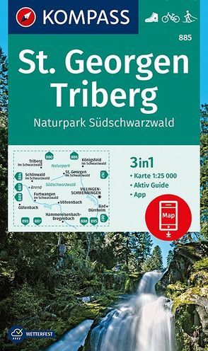 KOMPASS Wanderkarte St. Georgen, Triberg, Naturpark Südschwarzwald von KOMPASS-Karten GmbH