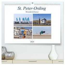 St. Peter-Ording Stranderlebnisse (hochwertiger Premium Wandkalender 2024 DIN A2 quer), Kunstdruck in Hochglanz von Falke,  Manuela