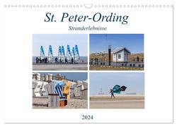 St. Peter-Ording Stranderlebnisse (Wandkalender 2024 DIN A3 quer), CALVENDO Monatskalender von Falke,  Manuela