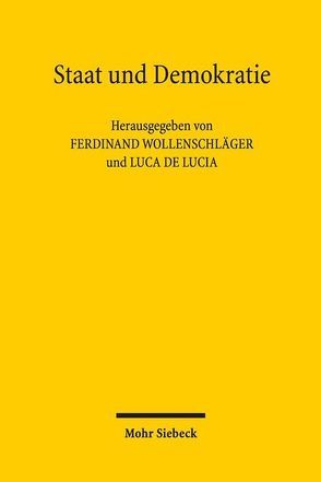 Staat und Demokratie von De Lucia,  Luca, Wollenschläger,  Ferdinand