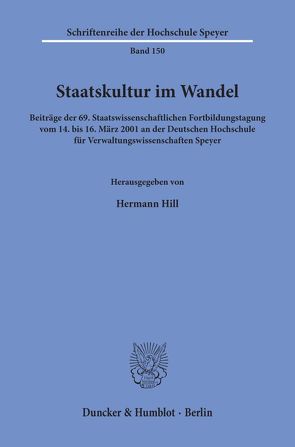 Staatskultur im Wandel. von Hill,  Hermann