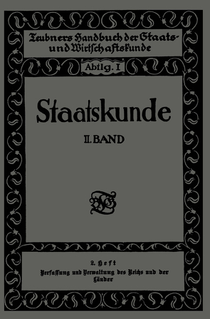 Staatskunde von Jellinek,  Walter