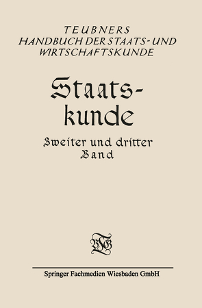 Staatskunde von Bäumer,  G., Bräuer,  Karl