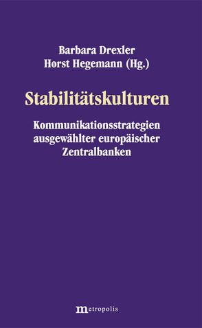 Stabilitätskulturen von Drexler,  Barabar, Hegmann,  Horst, van den Berg,  Karen